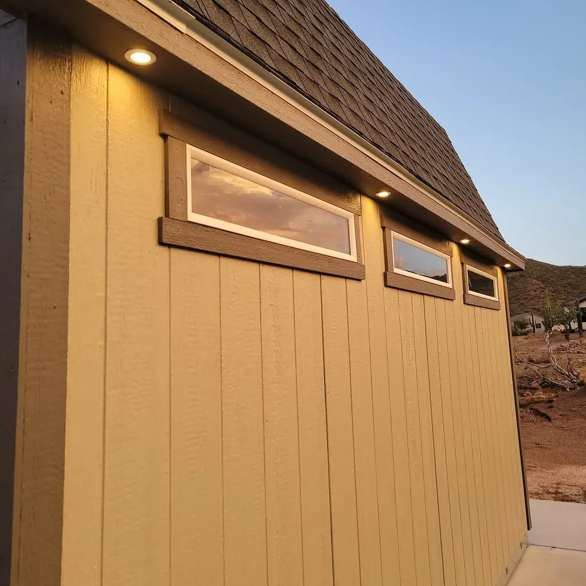Completely custom shed with full electrical
